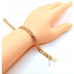 Złota bransoletka Garibaldi PR.585 W:23,10gr Dł.20,5cm InterSKLEP