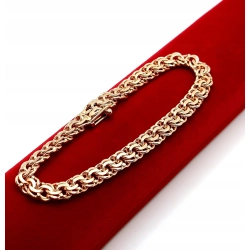 Złota bransoletka Garibaldi PR.585 W:23,10gr Dł.20,5cm InterSKLEP