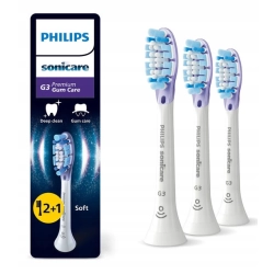 Końcówki do szczoteczek Philips sonicare g3 gum care białe 2+1 trzy sztuki