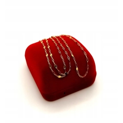 Złoty łańcuszek ankier z blaszkami Pr.585 W:1,35gr Dł:43cm