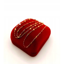 Złoty łańcuszek ankier z blaszkami Pr.585 W:1,35gr Dł:43cm