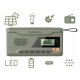 RADIO NA KORBKĘ przenośne solarne dynamo awaryjne LATARKA Powerbank 4500mAh