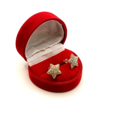 Złote kolczyki Gwiazdy z cyrkoniami PR.585 W:1,79gr InterSKLEP