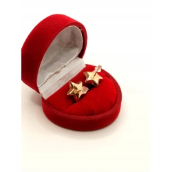 Złote kolczyki Gwiazdy z cyrkoniami PR.585 W:1,79gr InterSKLEP