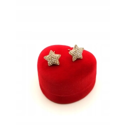 Złote kolczyki Gwiazdy z cyrkoniami PR.585 W:1,79gr InterSKLEP