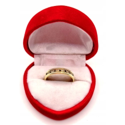 Złota obrączka z cyrkoniami PR.585 W:2,56gr R.17 InterSKLEP