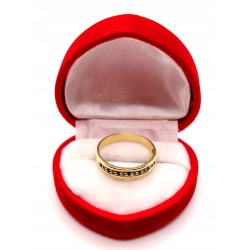 Złota obrączka z cyrkoniami PR.585 W:2,56gr R.17 InterSKLEP