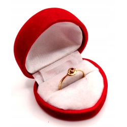 Złoty pierścionek z Rubinem PR.583 W1,37gr R.18 InterSKLEP