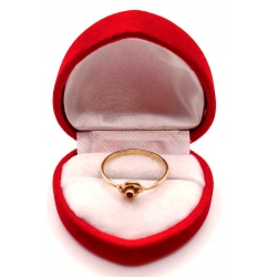 Złoty pierścionek z Rubinem PR.583 W1,37gr R.18 InterSKLEP