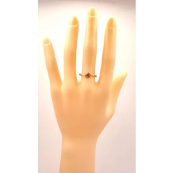 Złoty pierścionek z Rubinem PR.583 W1,37gr R.18 InterSKLEP