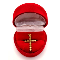 Złota zawieszka Krzyżyk kulkowy PR.750 W:1,03gr InterSKLEP