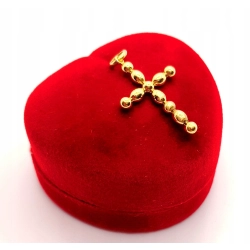 Złota zawieszka Krzyżyk kulkowy PR.750 W:1,03gr InterSKLEP