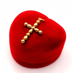 Złota zawieszka Krzyżyk kulkowy PR.750 W:1,03gr InterSKLEP