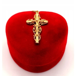 Złota zawieszka Krzyż z Chrystusem PR.585 W:1,56gr InterSKLEP