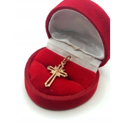 Złota zawieszka krzyżyk ażurowy Pr.585 W:1,25gr InterSKLEP