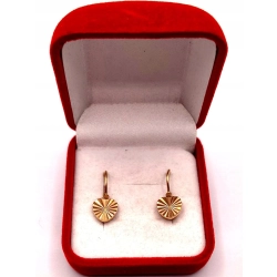 Złote kolczyki Serca PR.585 W:2,91gr InterSKLEP