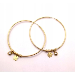 Złote kolczyki Koła duże z ozdobami PR.585 W:6,43gr InterSKLEP