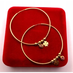 Złote kolczyki Koła duże z ozdobami PR.585 W:6,43gr InterSKLEP