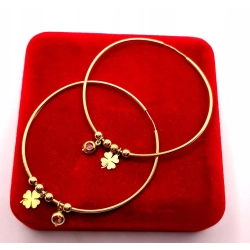 Złote kolczyki Koła duże z ozdobami PR.585 W:6,43gr InterSKLEP