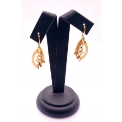 Złote kolczyki długie z cyrkoniami PR.585 W:4,22gr InterSKLEP