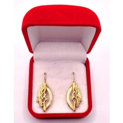 Złote kolczyki długie z cyrkoniami PR.585 W:4,22gr InterSKLEP