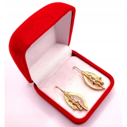 Złote kolczyki długie z cyrkoniami PR.585 W:4,22gr InterSKLEP