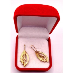 Złote kolczyki długie z cyrkoniami PR.585 W:4,22gr InterSKLEP