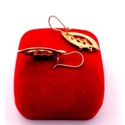 Złote kolczyki długie z cyrkoniami PR.585 W:4,22gr InterSKLEP