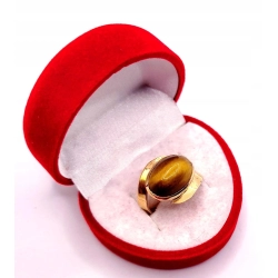 Złoty pierścionek z Tygrysim okiem PR.750 W:3,97gr R.13 InterSKLEP