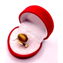 Złoty pierścionek z Tygrysim okiem PR.750 W:3,97gr R.13 InterSKLEP