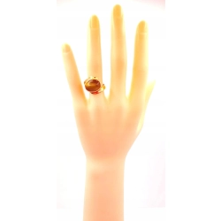 Złoty pierścionek z Tygrysim okiem PR.750 W:3,97gr R.13 InterSKLEP