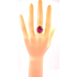 Złoty pierścionek z Ametystem PR.750 W:4,97gr R.17 InterSKLEP