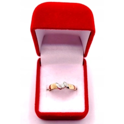 Złoty pierscionek z cyrkonią PR.333 W:1,31gr R.17 InterSKLEP