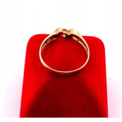 Złoty pierscionek z cyrkonią PR.333 W:1,31gr R.17 InterSKLEP