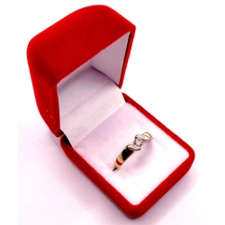 Złoty pierscionek z cyrkonią PR.333 W:1,31gr R.17 InterSKLEP