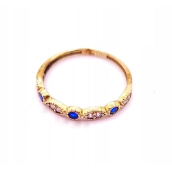 Złoty pierścionek z Cyrkoniami PR.333 W:0,80gr R.11 InterSKLEP