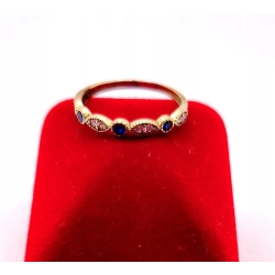 Złoty pierścionek z Cyrkoniami PR.333 W:0,80gr R.11 InterSKLEP