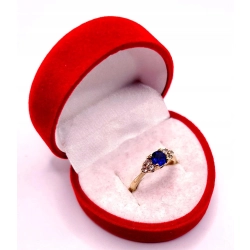 Złoty pierścionek z Szafirem PR.585 W:2,87gr R.9 InterSKLEP