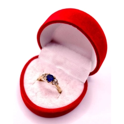 Złoty pierścionek z Szafirem PR.585 W:2,87gr R.9 InterSKLEP