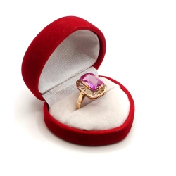 Złoty pierścionek Warmet z Ametystem synt. Pr.585 W:4,12gr Roz.15