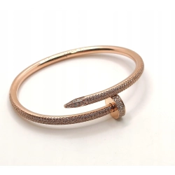 Oryginalna Złota bransoletka Cartier 18k Diamenty 2,26ct W:32gr 16cm Gwóźdź
