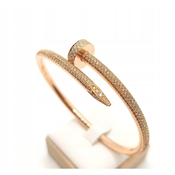Oryginalna Złota bransoletka Cartier 18k Diamenty 2,26ct W:32gr 16cm Gwóźdź