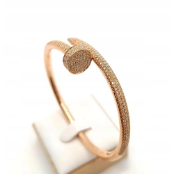 Oryginalna Złota bransoletka Cartier 18k Diamenty 2,26ct W:32gr 16cm Gwóźdź