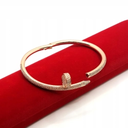 Oryginalna Złota bransoletka Cartier 18k Diamenty 2,26ct W:32gr 16cm Gwóźdź