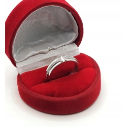 Złoty pierścionek Tiffany T z diamentami 0,13ct Pr.750 W:6,03gr Roz.12