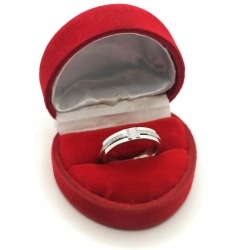 Złoty pierścionek Tiffany T z diamentami 0,13ct Pr.750 W:6,03gr Roz.12