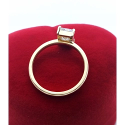 Złoty pierścionek z Diamentem Lab. 1,09ct Pr.750 W:2,59gr Roz.10