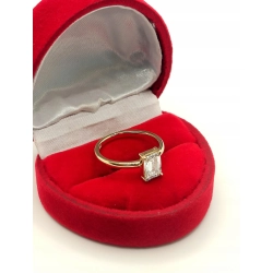 Złoty pierścionek z Diamentem Lab. 1,09ct Pr.750 W:2,59gr Roz.10