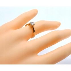 Złoty pierścionek z Cyrkonią PR.585 W:1,88gr R.10 InterSKLEP