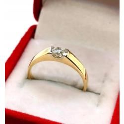 Złoty pierścionek z Cyrkonią PR.585 W:1,83gr R.11 InterSKLEP